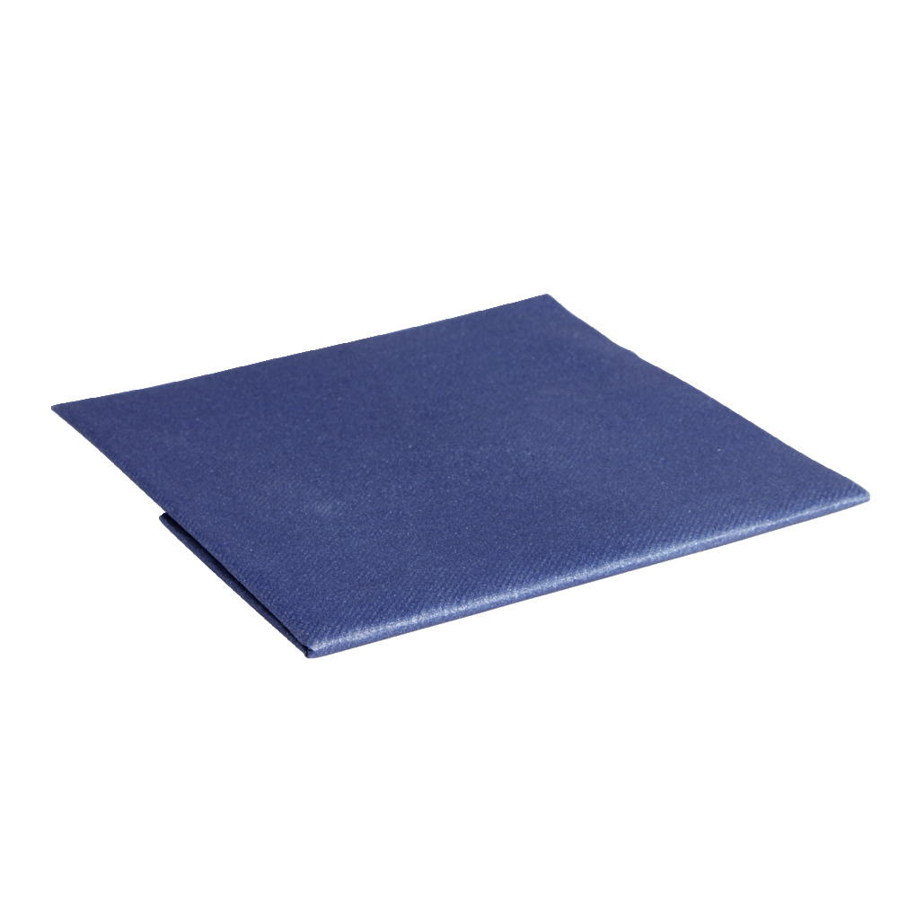 Pack of 12 blue non-woven napkins 20x20cm