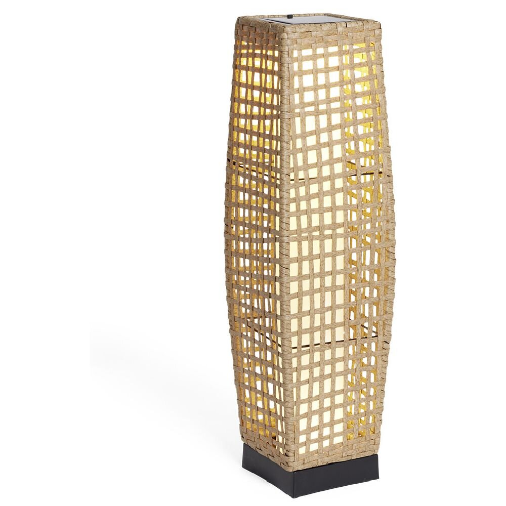 Bali metal wicker solar lantern Ø16xH68cm