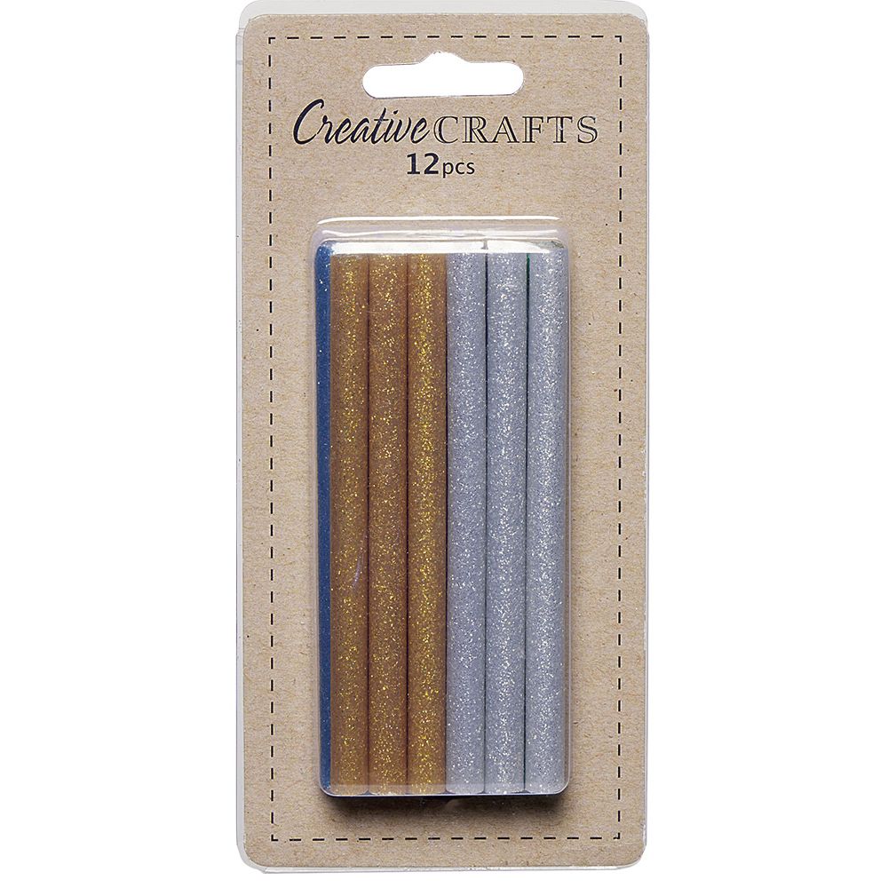 Colored and glittery glue stick x12