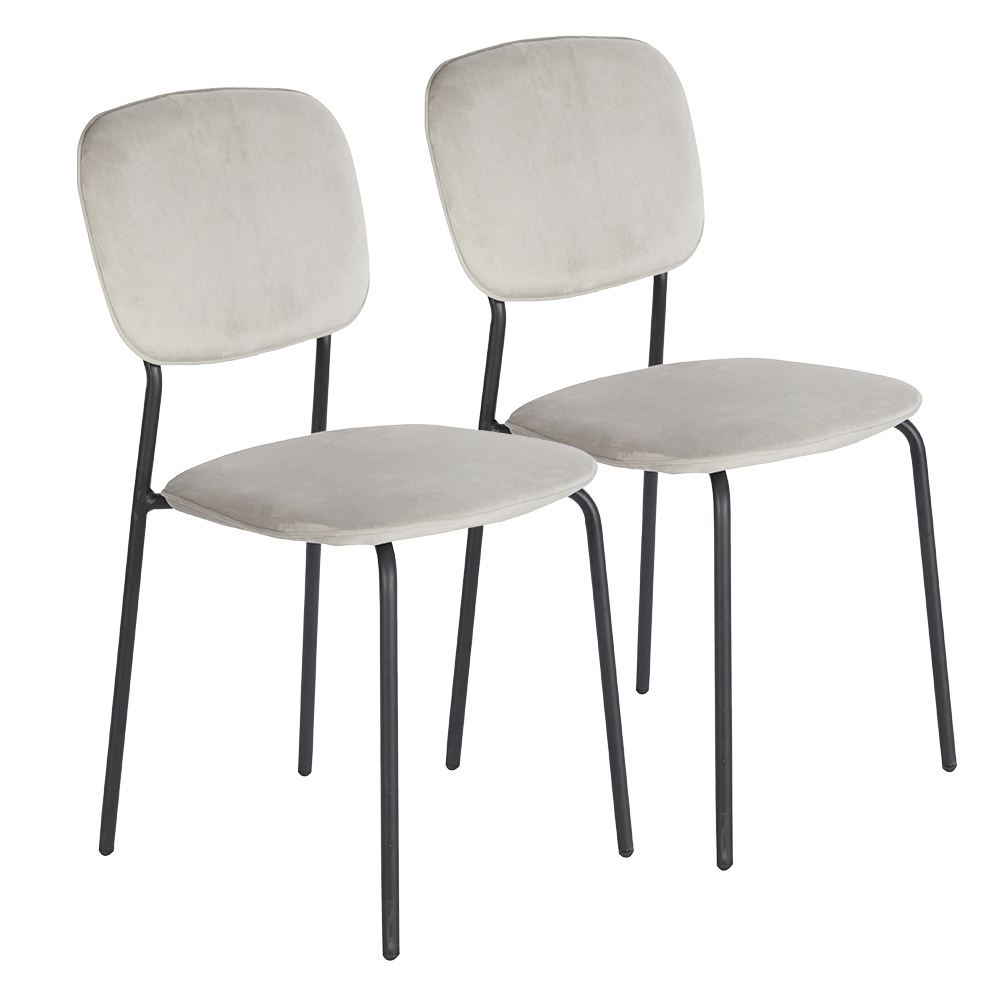 KARRIGE KADIFE GRI MORGANE 49X45XH86CM X2