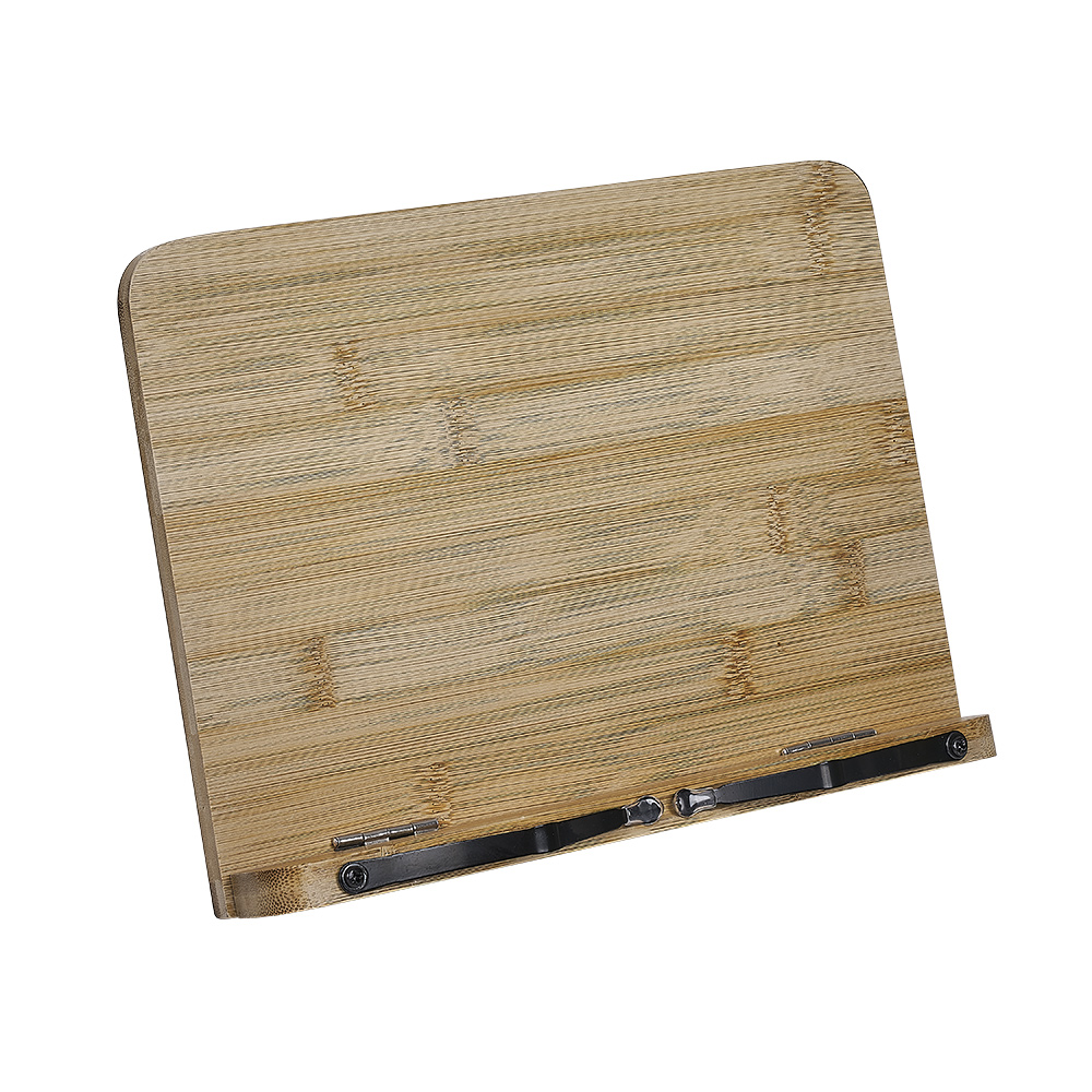 Bamboo recipe book or tablet holder