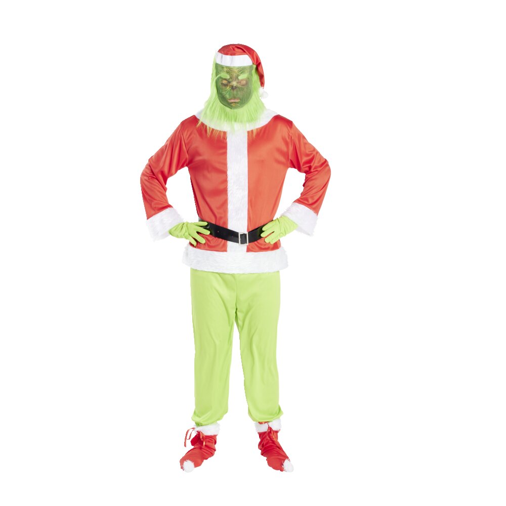 KOSTUM PER FEMIJE PER HELLOWIN GRINCH S/M 6PJESE