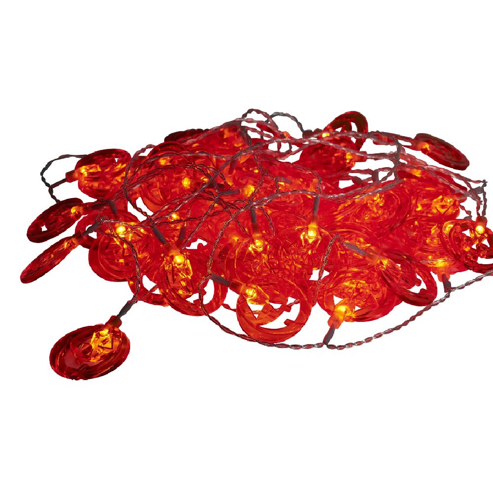 60 LED orange pumpkin outdoor string lights