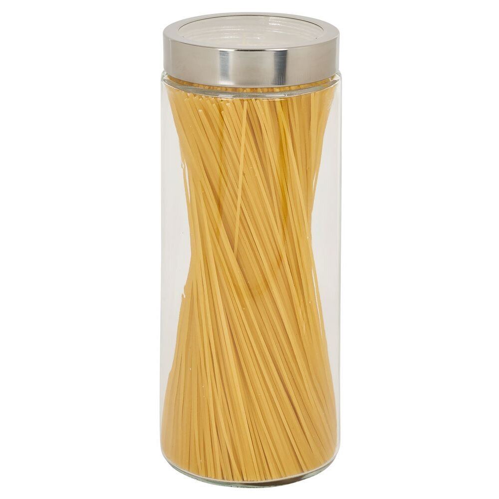 KAVANOZ QELQI TRANSAPARENT ME KAPAK INOX 2L Ø11xH.27cm