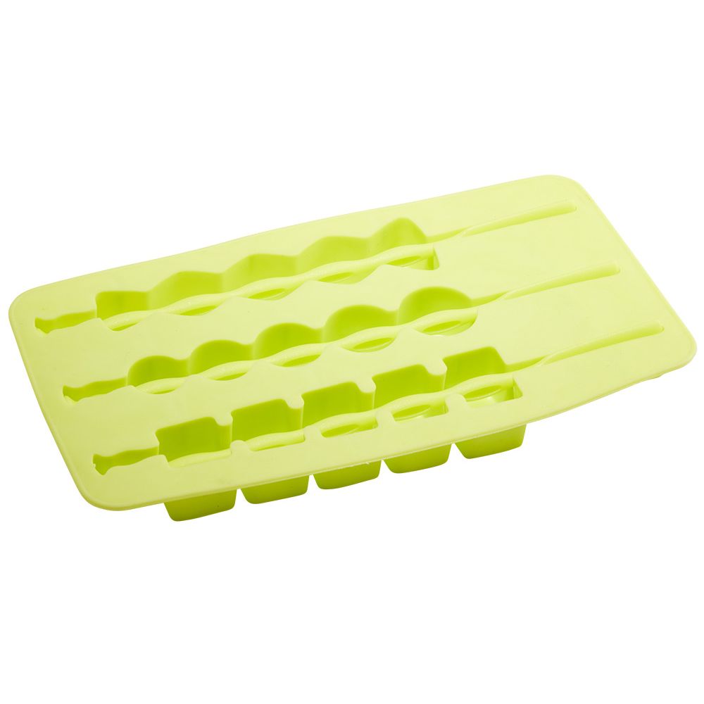 Green ice cube skewer mold