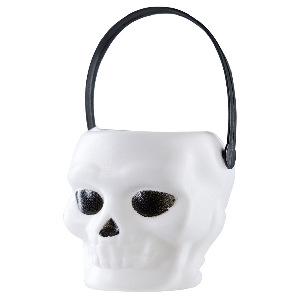 Mini skull bucket in white and black x6