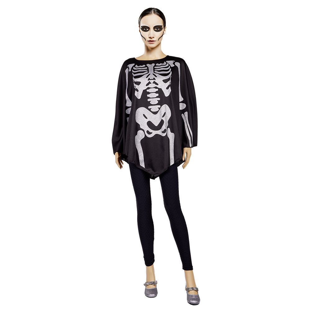 PELERIN PONCHO ME MOTIVE HALLOWEN PER FEMRA