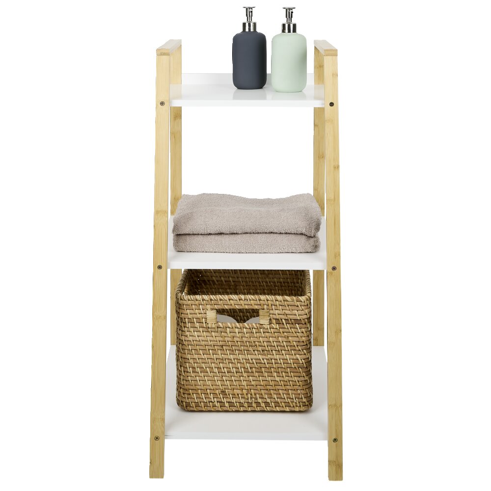3-tier bamboo bathroom shelf 34.5x36xH76cm