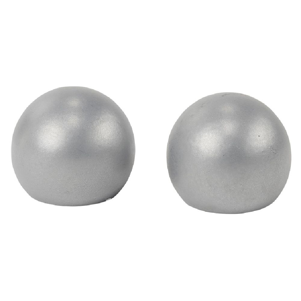 FUNDI I SHUFRËS SË PERDES Ø16 MM NË FORMË TOPI METALIK GRI MAT X2