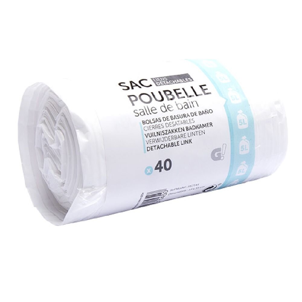 BIN BAG 5L X40 KRAVATË PE BK