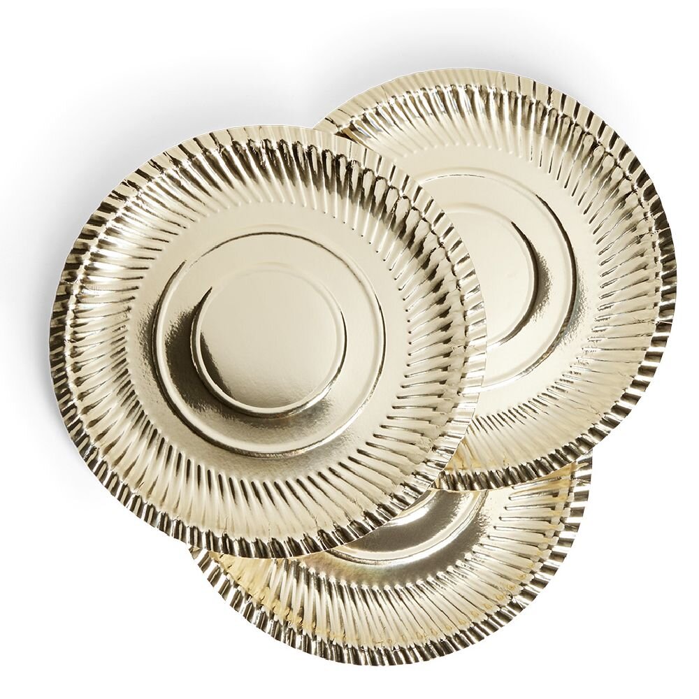 Gold cardboard presentation tray x3