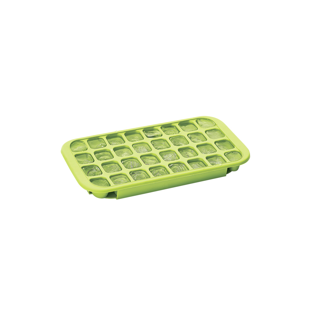 32-compartment green ice cube tray