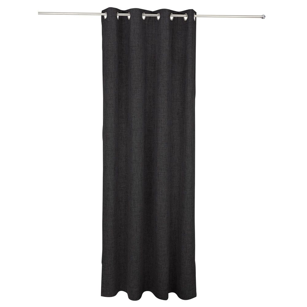 Black heather effect blackout curtain 140x240cm