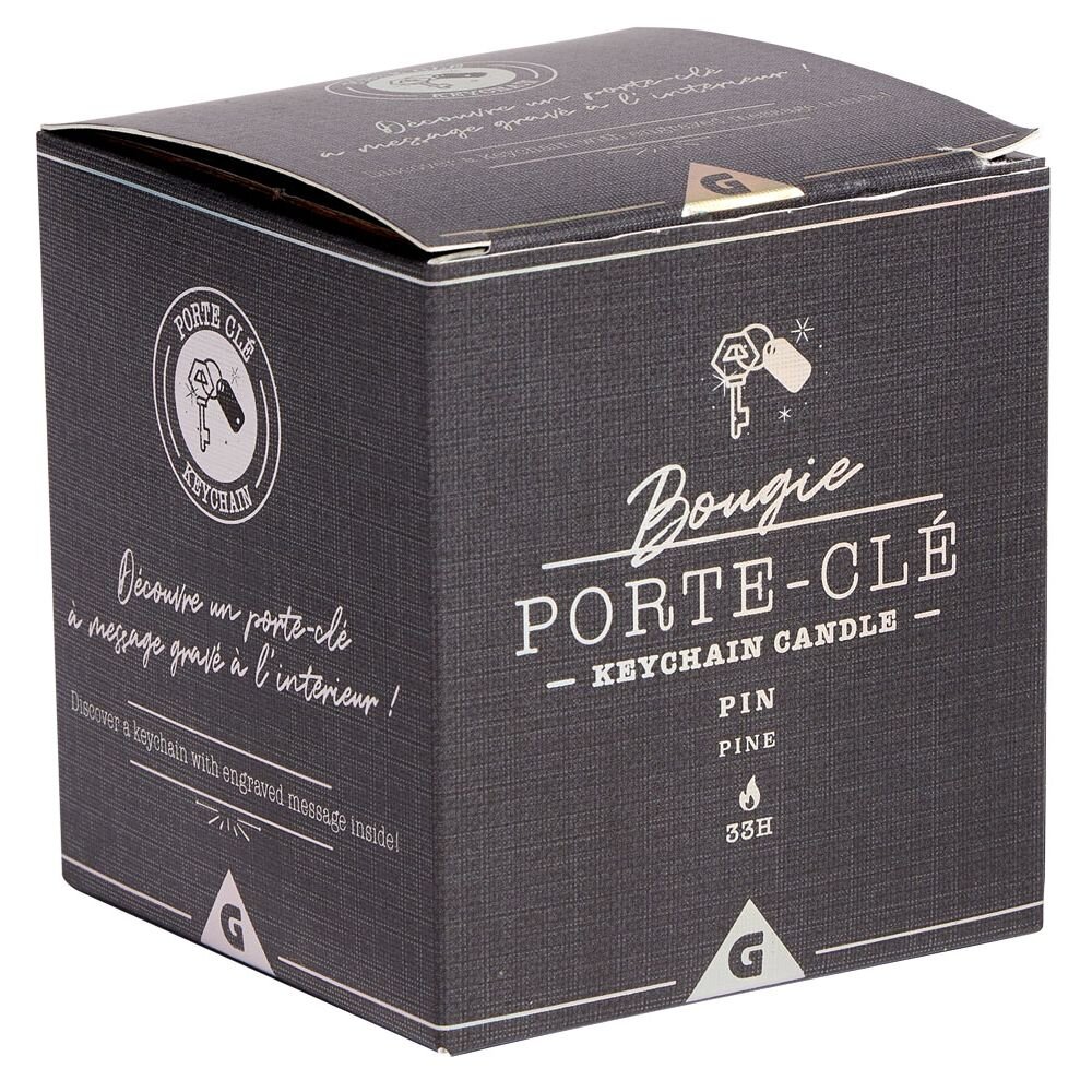 BOUGIE PORTE CLE D7.3H8 ARGENT