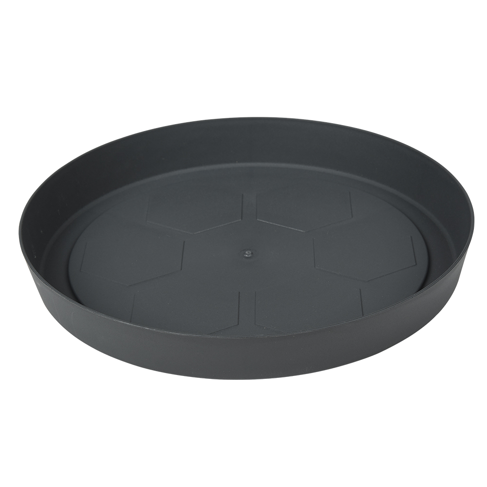 Plastic saucer for round pot 23 L anthracite gray