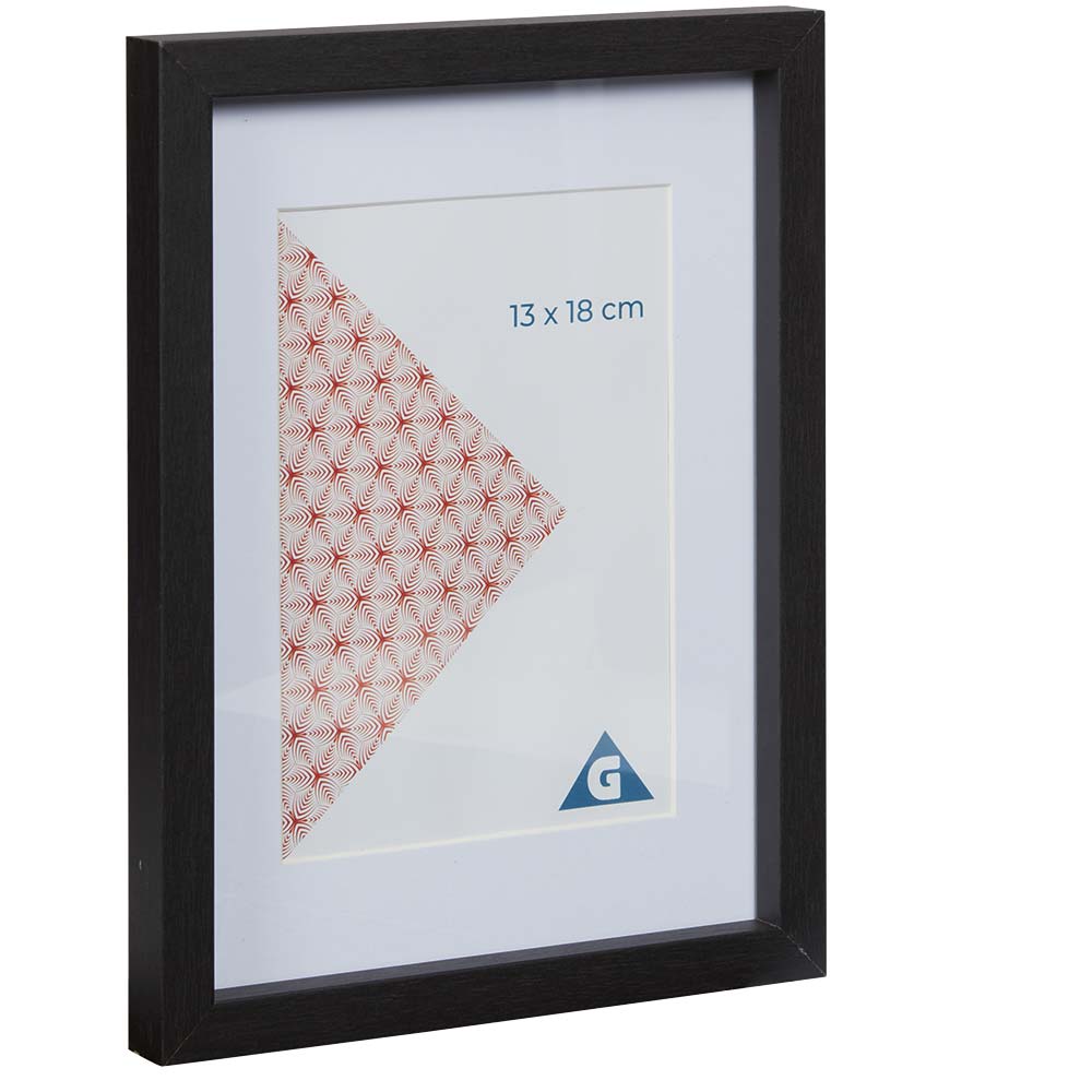 Black wooden photo frame 20x26cm for 13x18cm photo