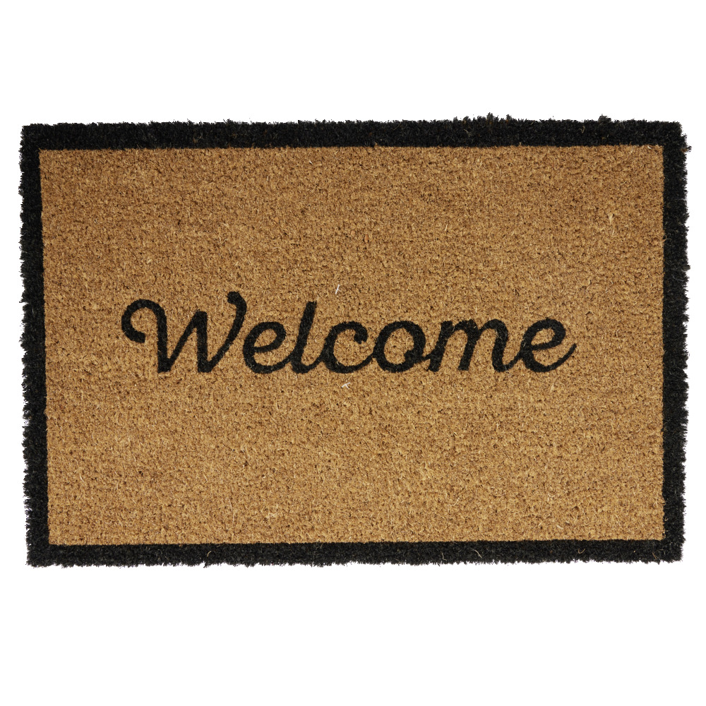 DOORMAT COCO+PVC L60X40X1.4 WELCOME  