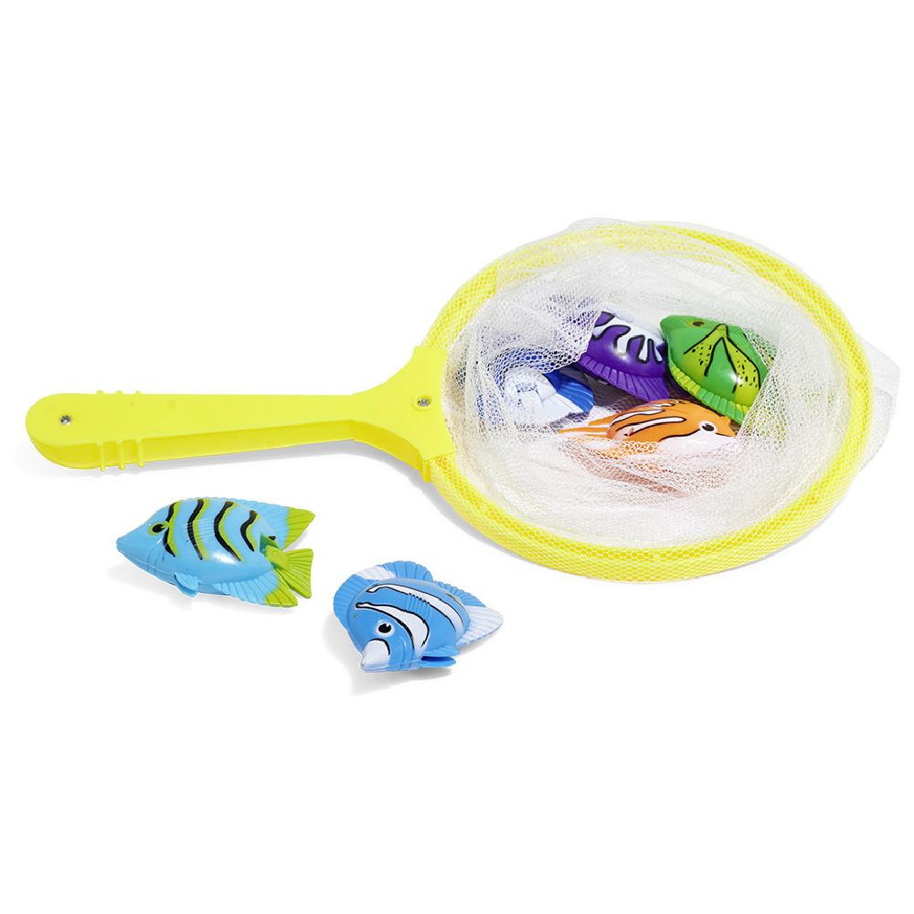 LODER PER FEMIJE, REKETE ME RRJET DHE 6 PESHQ NGA PLASTIKA H23CM