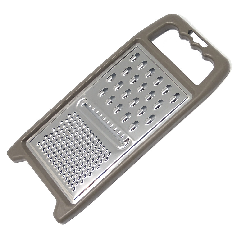 Rectangular chrome-plated metal grater