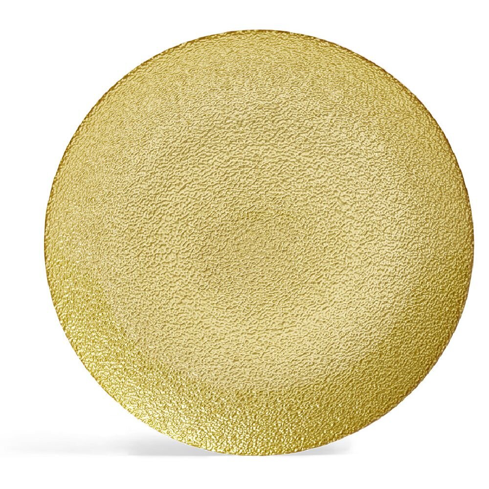 Round gold glass dessert plate Ø21cm