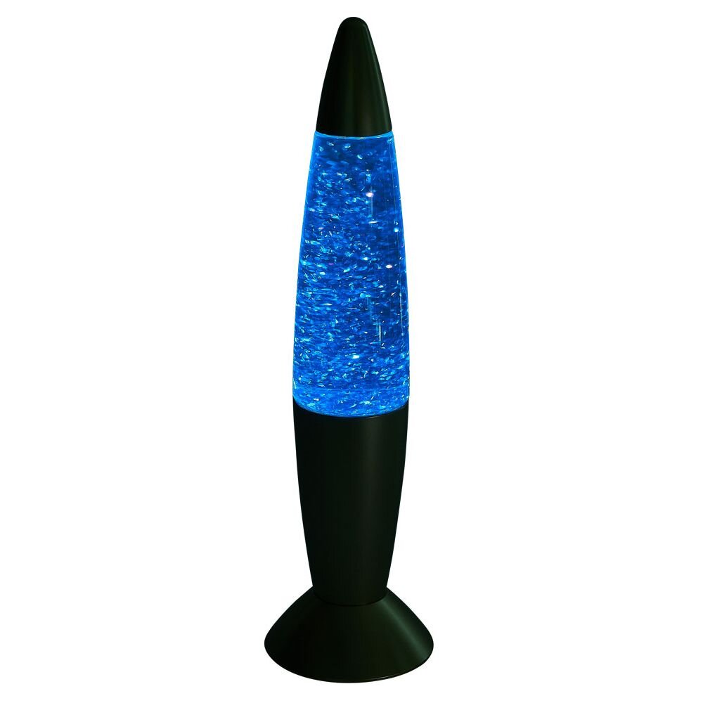 Color changing glitter lamp Ø9xH35cm silver