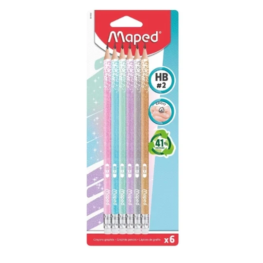 Laps grafik me shkëlqim 6/1 HB me gomë MAPED