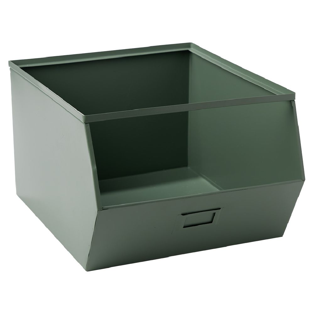 KOSH METALIK JESHIL I GRUMBULLUAR - L33 X W25 X H28,5 CM