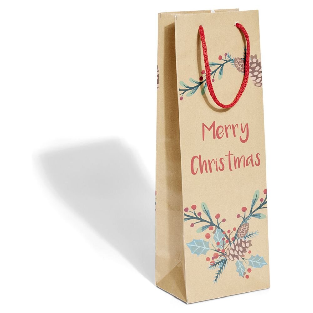 ÇANTA E KRISHTLINDJEVE ME LETËR TË RICIKLUAR 12X8.5XH35CM - 3 MODELE