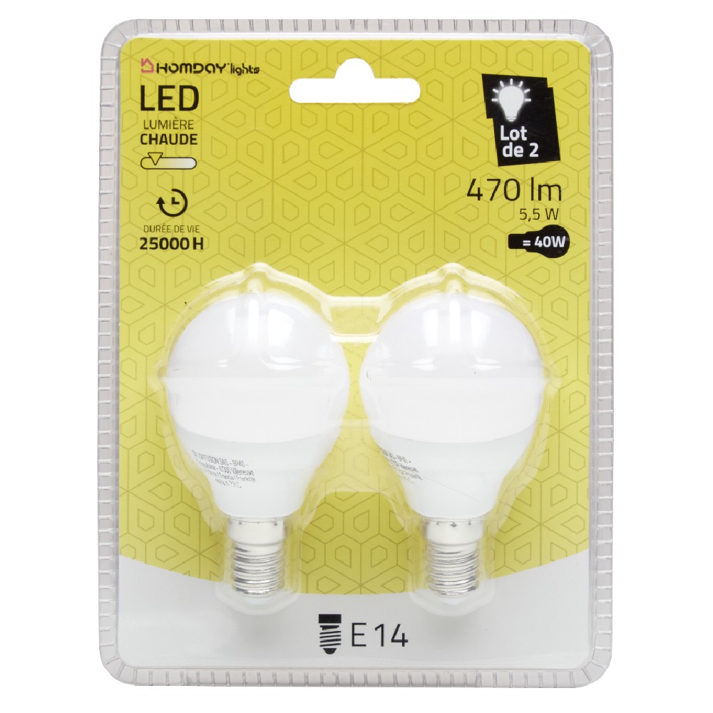 BULB X2 LED E14 P45 BC