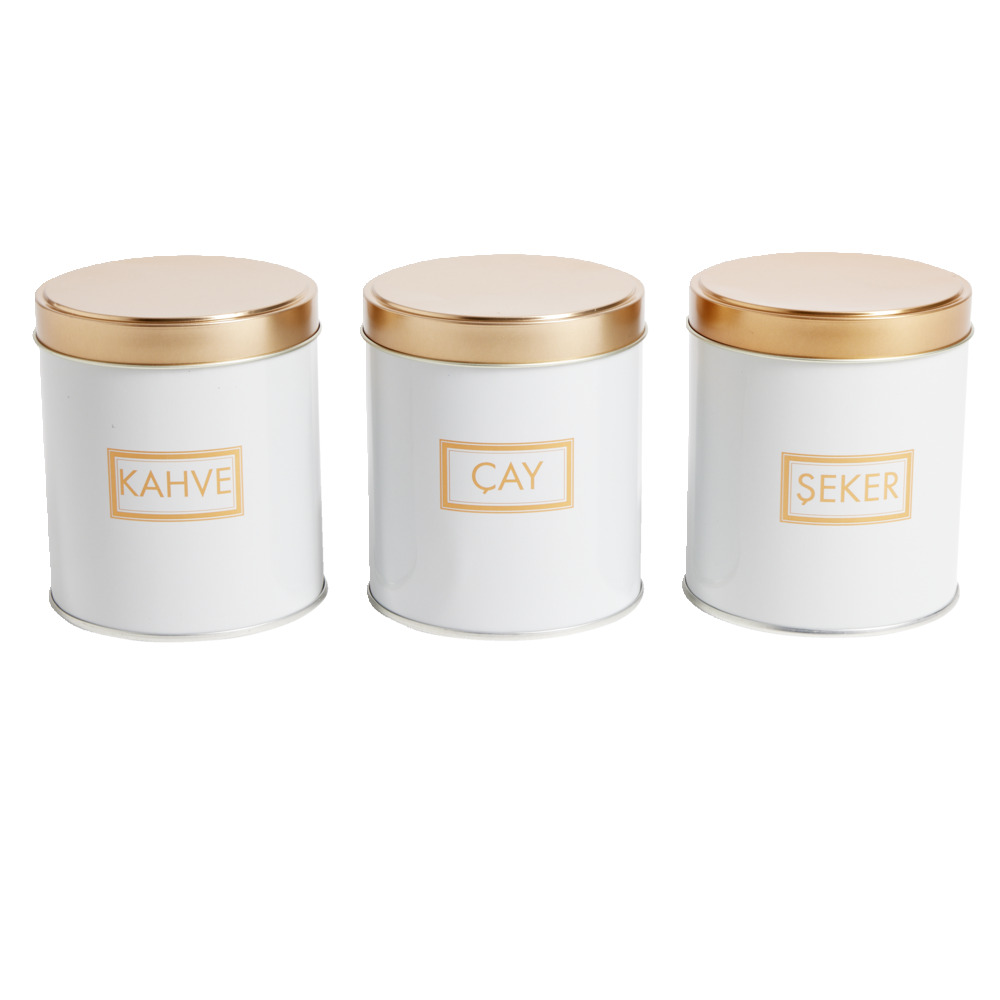 SET ME 3 KAVANOZA PER EREZA, PREJ ÇELIKU TE BARDHE DHE TE ARTE ME PERMASA Ø9,9xH11,4 cm