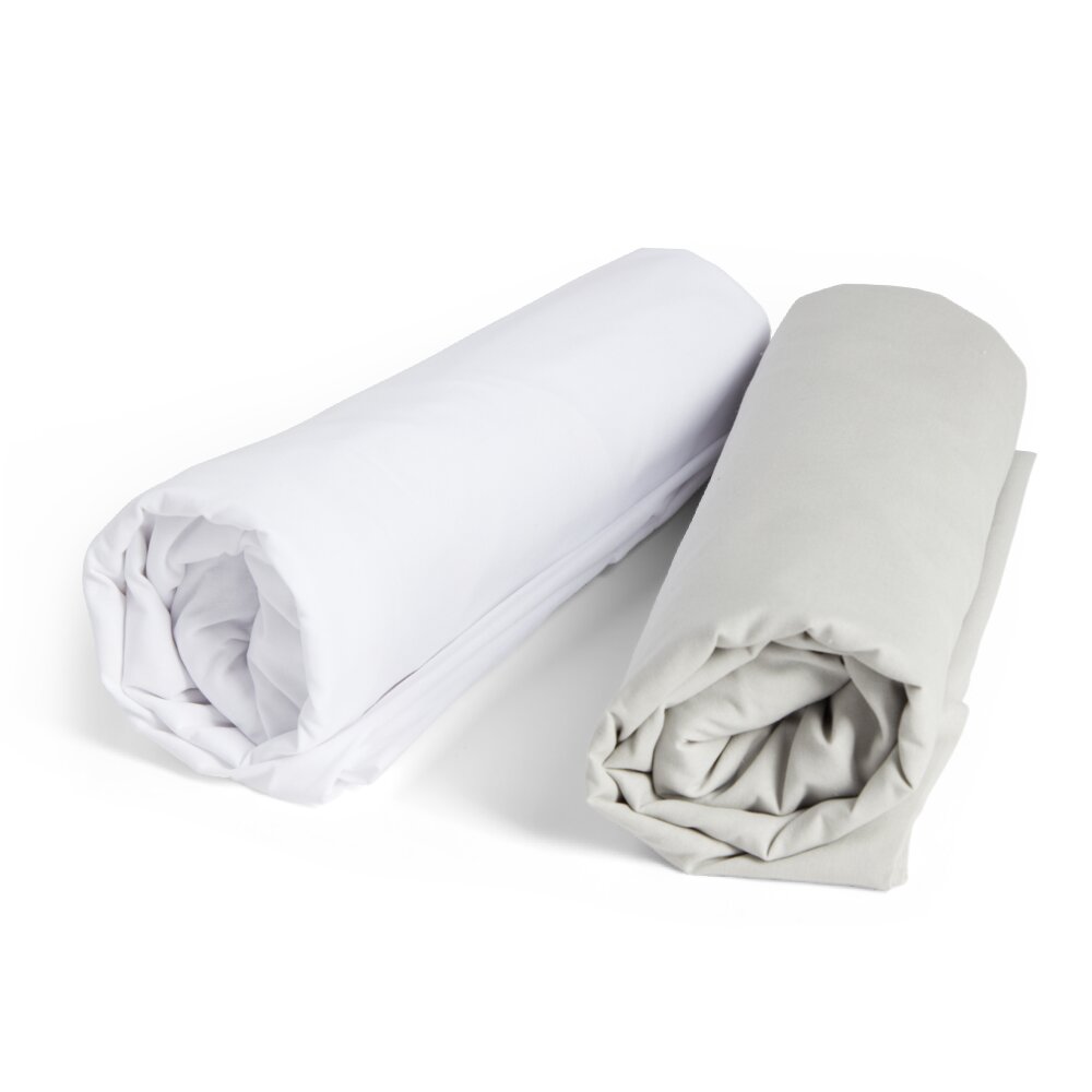 Fitted sheet 90x190cm white polycotton