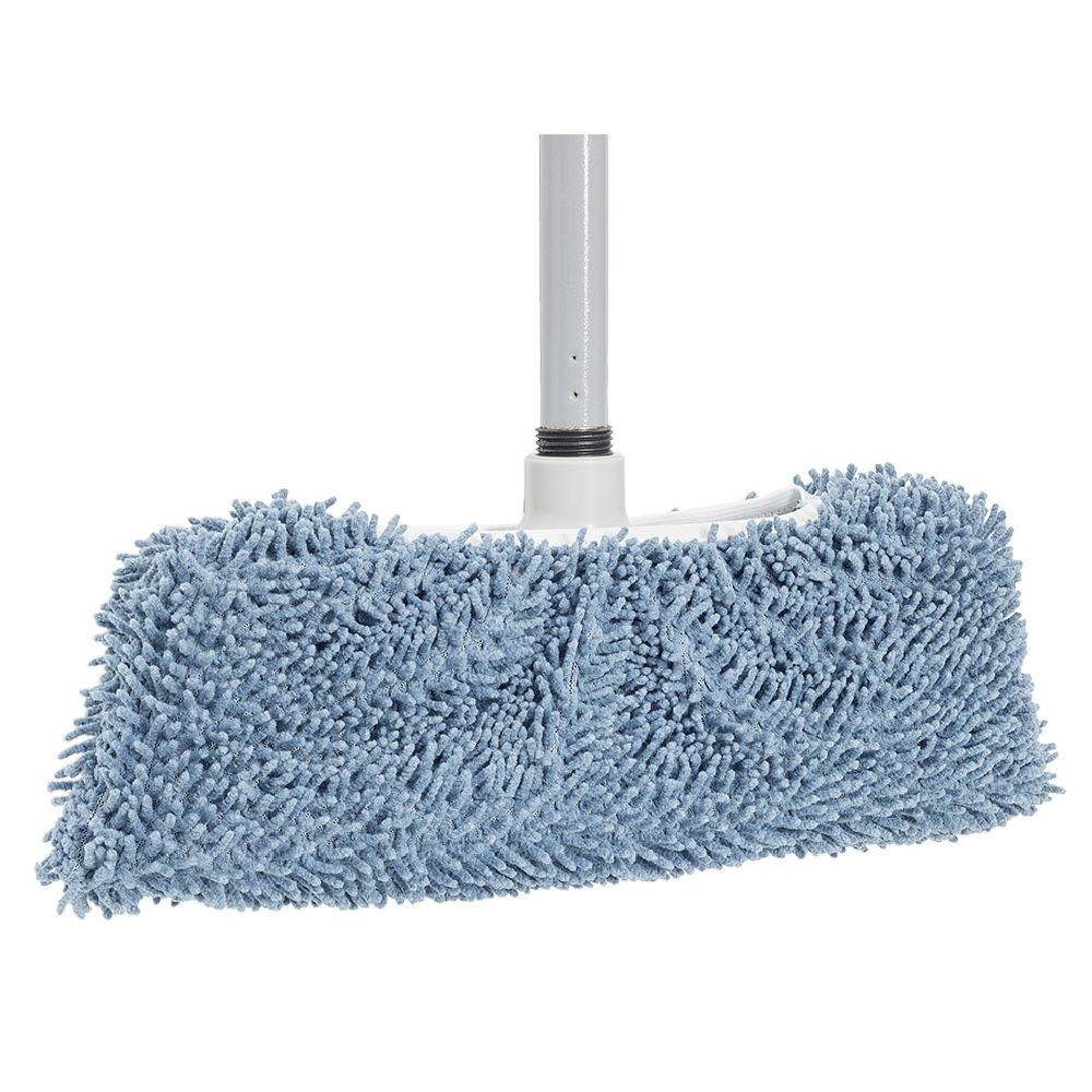 Blue chenille microfiber broom cover