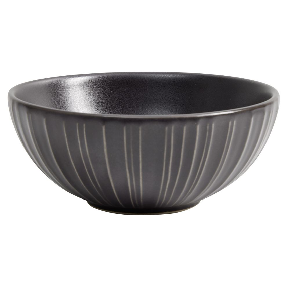 Black ceramic bowl Ø15xH.6.5cm