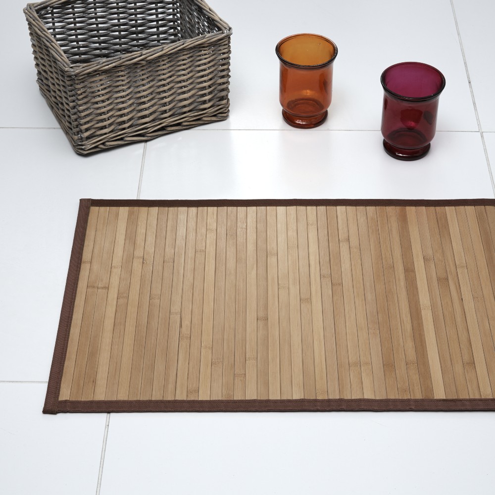 Bamboo bathroom mat