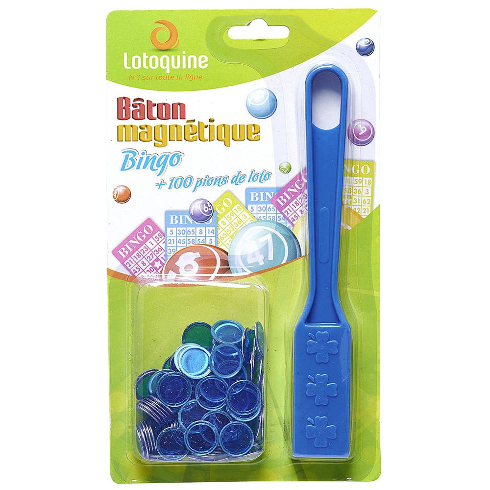 Magnetic stick + 100 plastic lotto counters