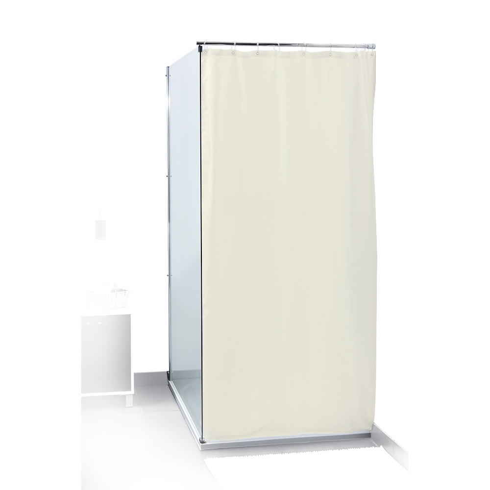 Plain beige shower curtain 180x200cm