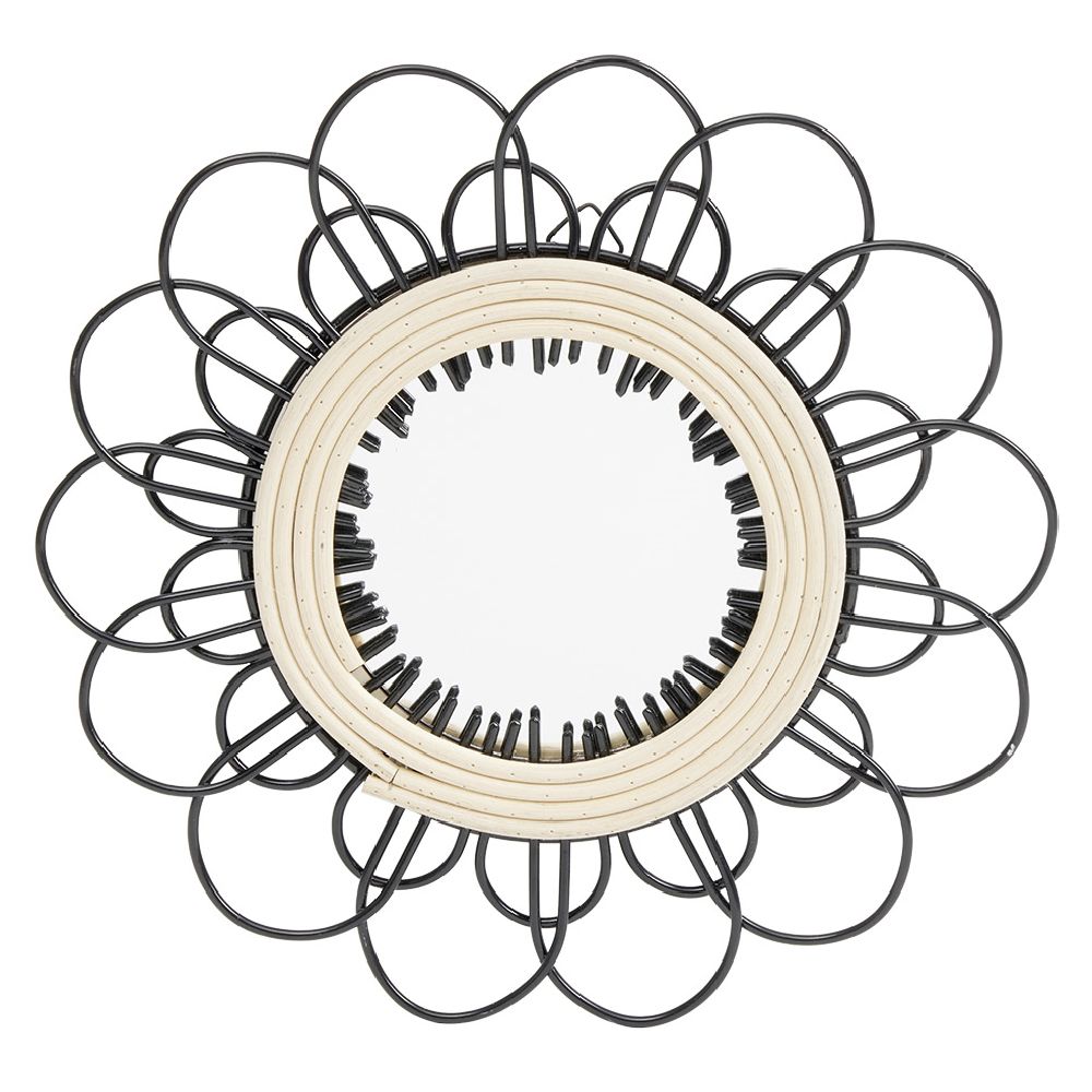 MIROIR SOLEIL METAL D25.5CM NR
