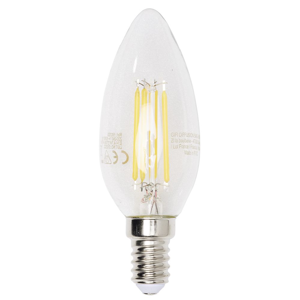 C35 E14 LED filament bulb x2