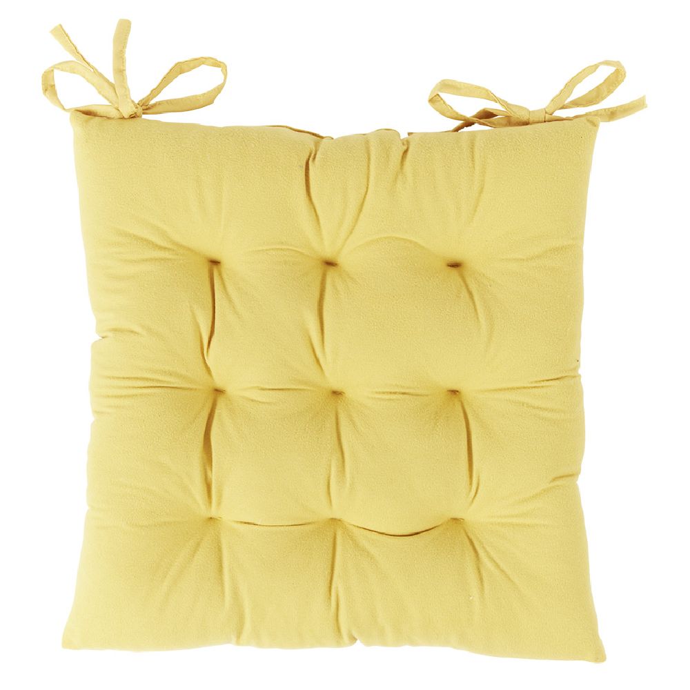 Chair pad 38x38cm yellow
