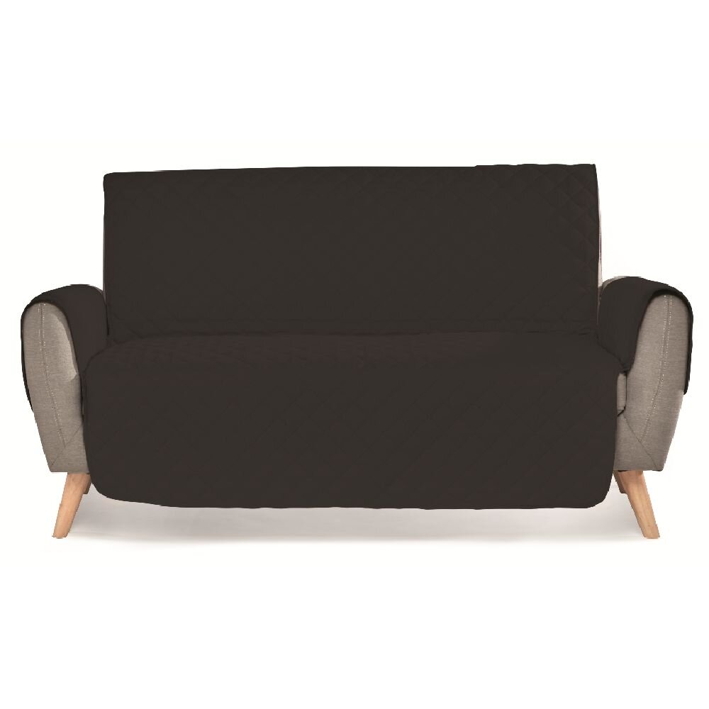 Black 2-seater sofa protector 223x179cm