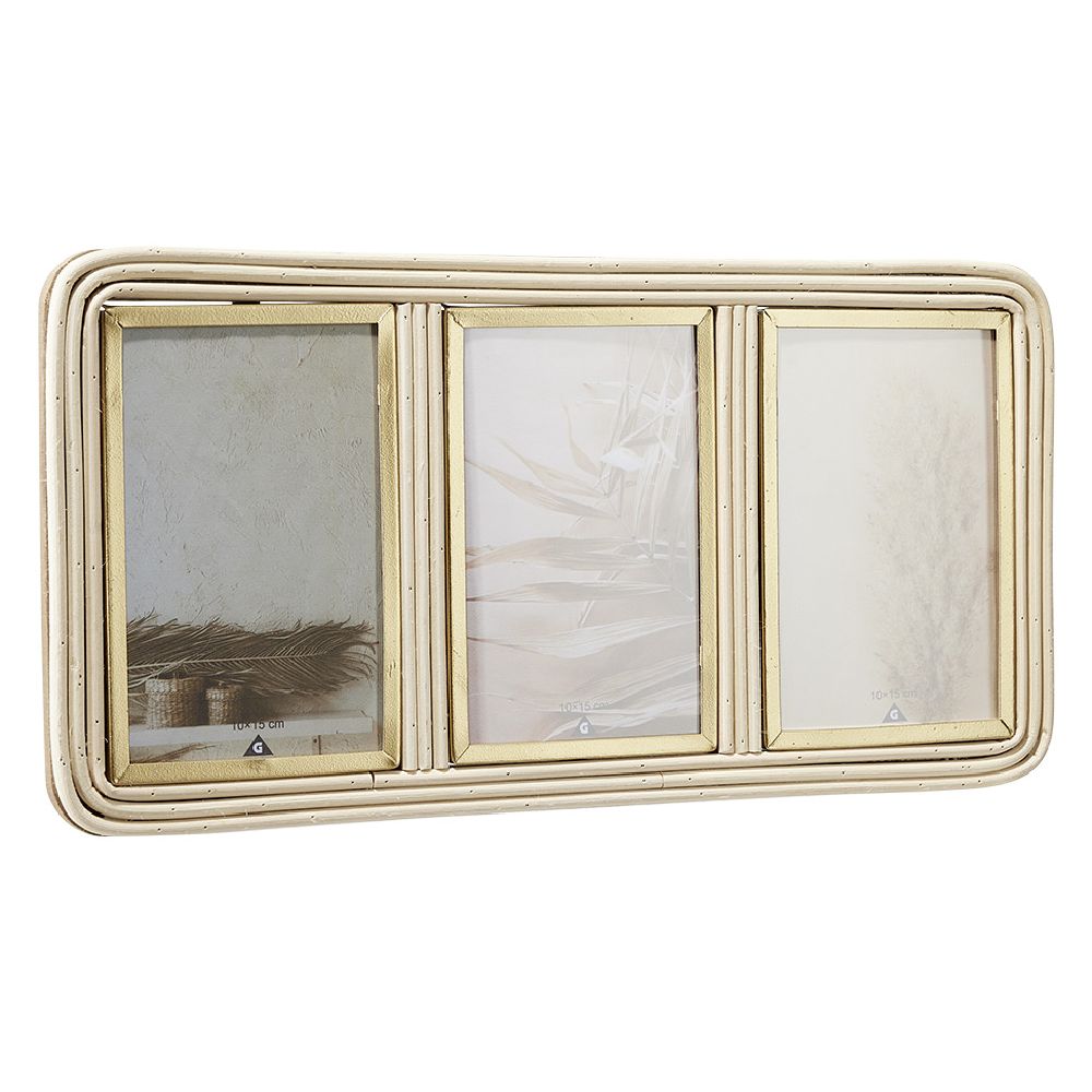 Rattan collage 3 views 17.5x37.5cm