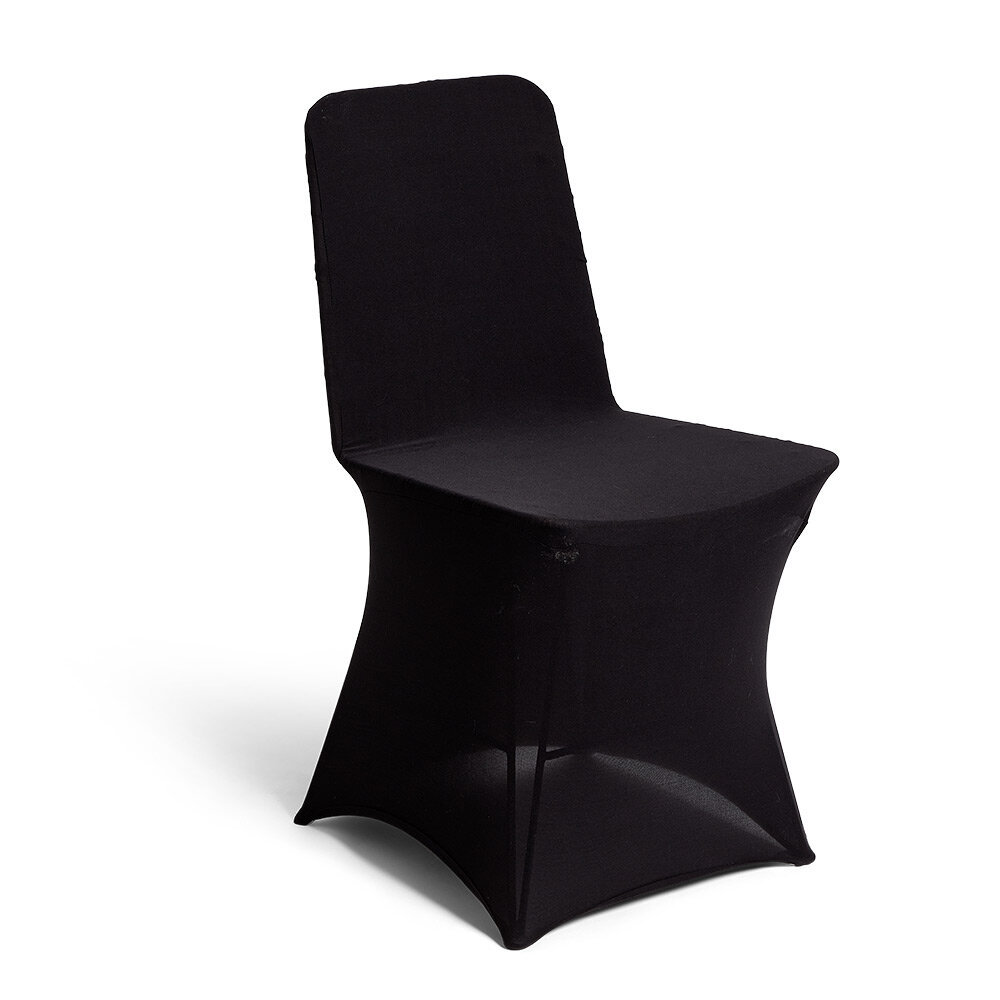 Black stretch chaise longue cover L44xD39XH91cm