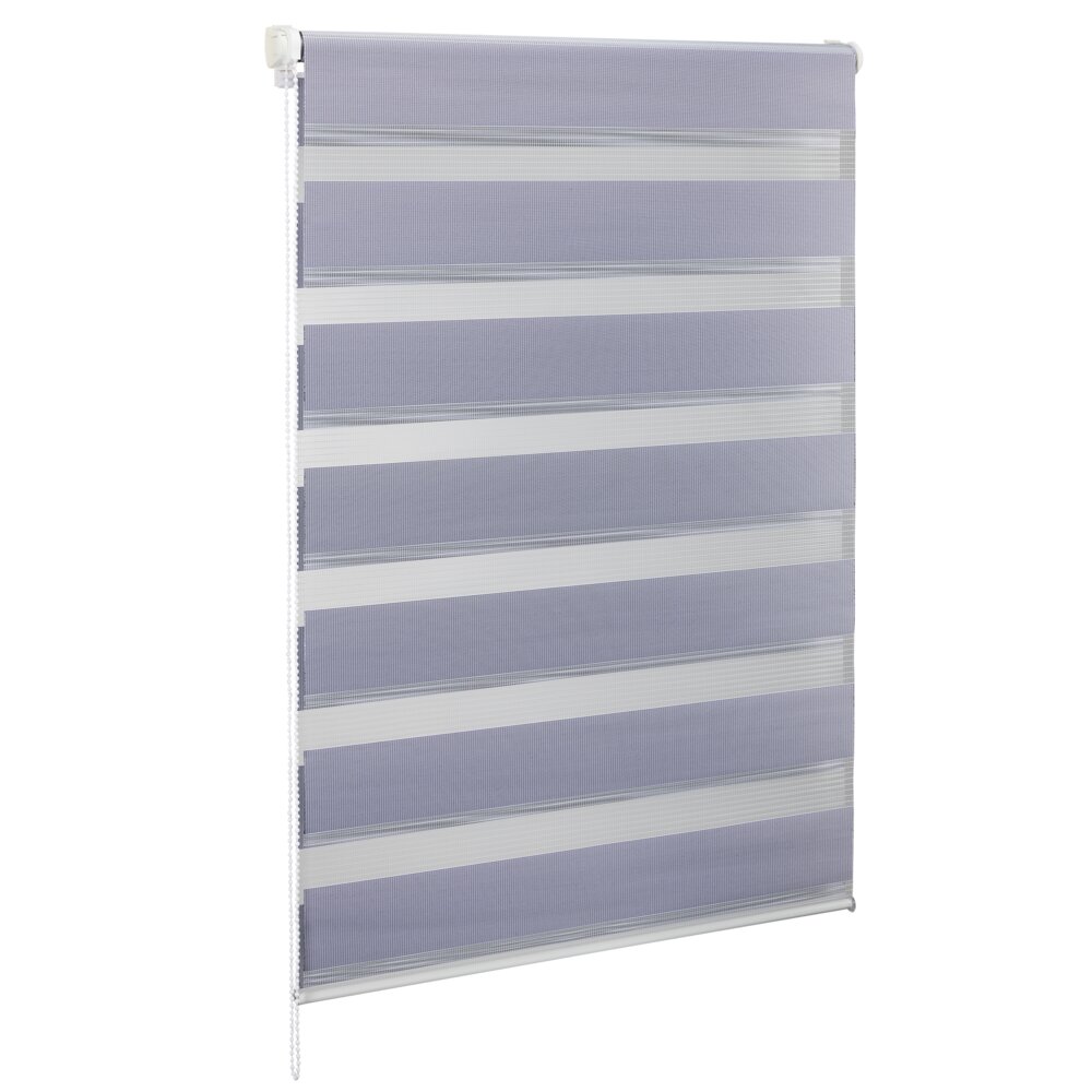 Roller blind with or without drilling day night gray 93x160cm