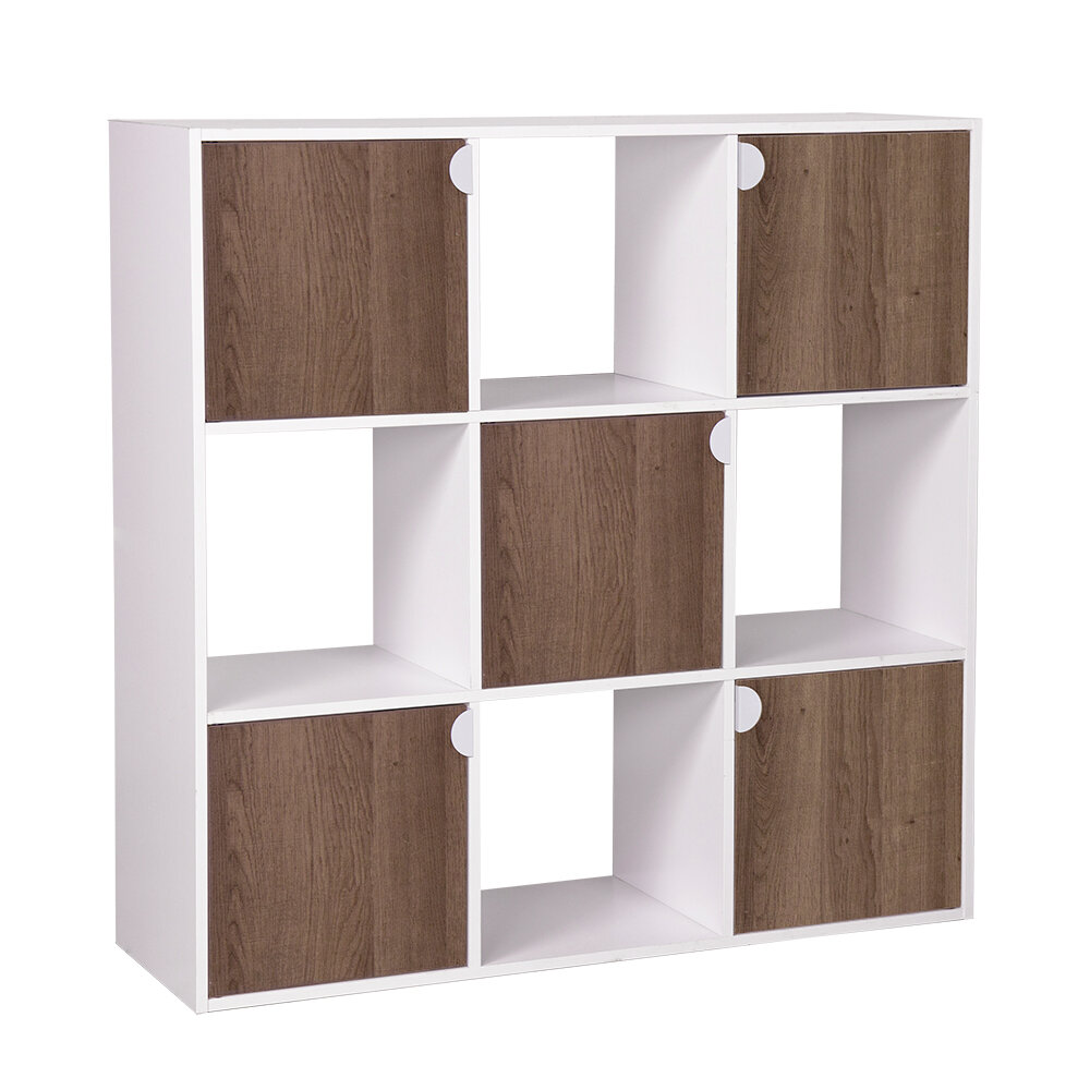 Adam MDF white shelf 9 cubes 90xH90x29.5cm