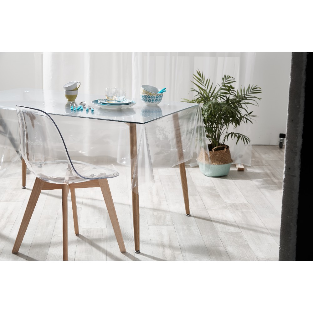 Crystal transparent plastic oilcloth 140cm