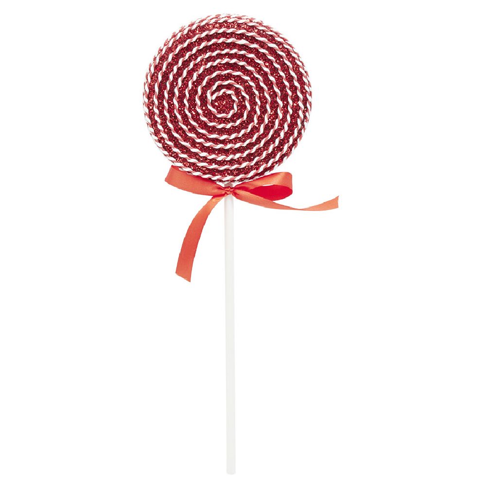 Red Christmas lollipop to plant Ø14xH40cm