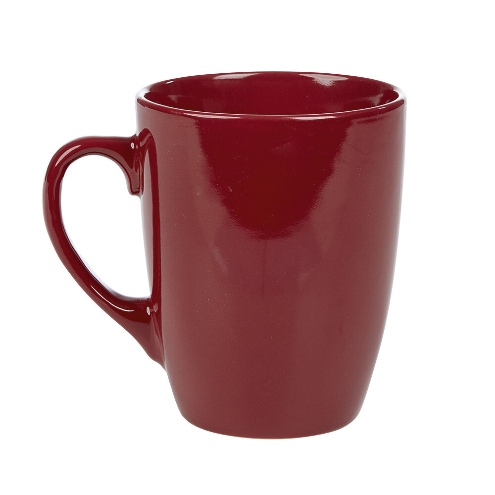 31 cl plain glossy red earthenware mug