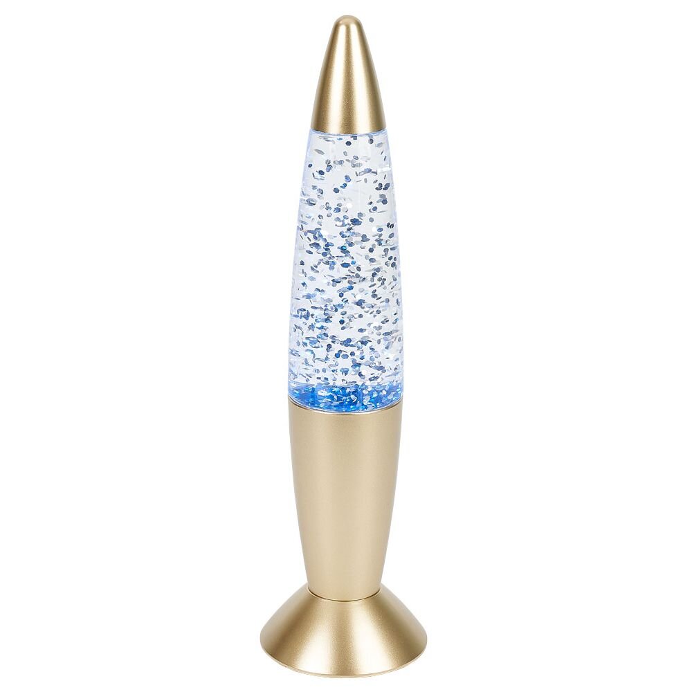 Color changing glitter lamp Ø9xH35cm silver
