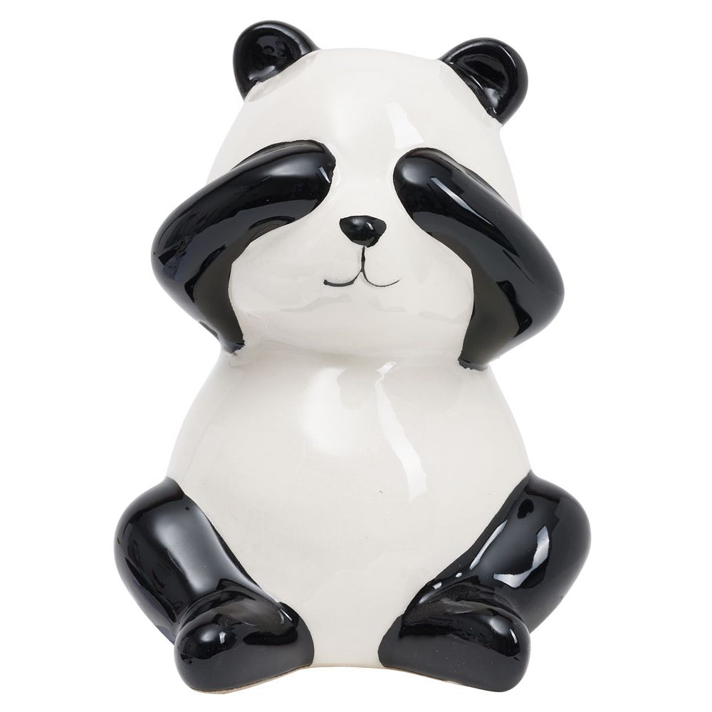 Black and white ceramic panda