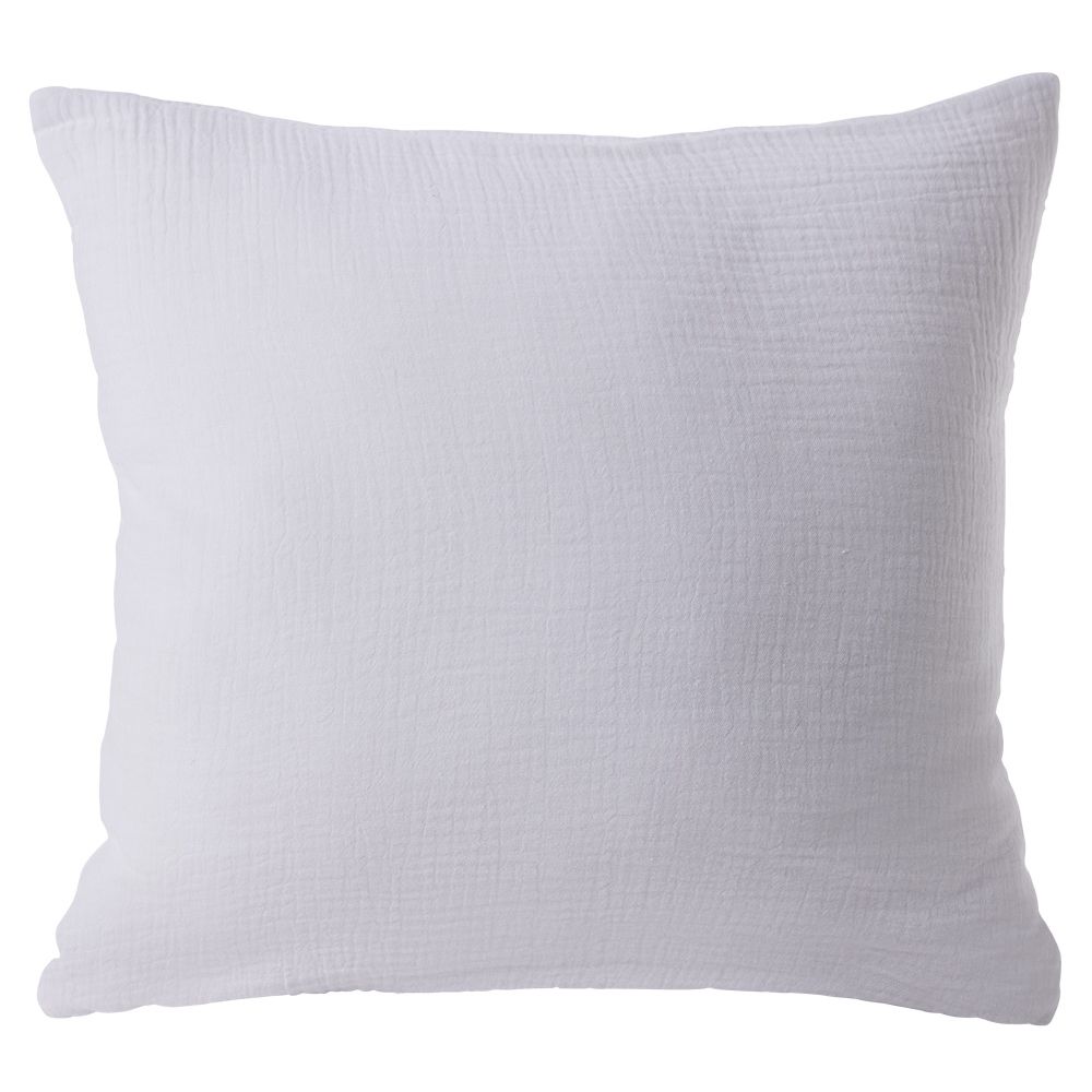 Cushion cover 40x40cm white cotton gauze
